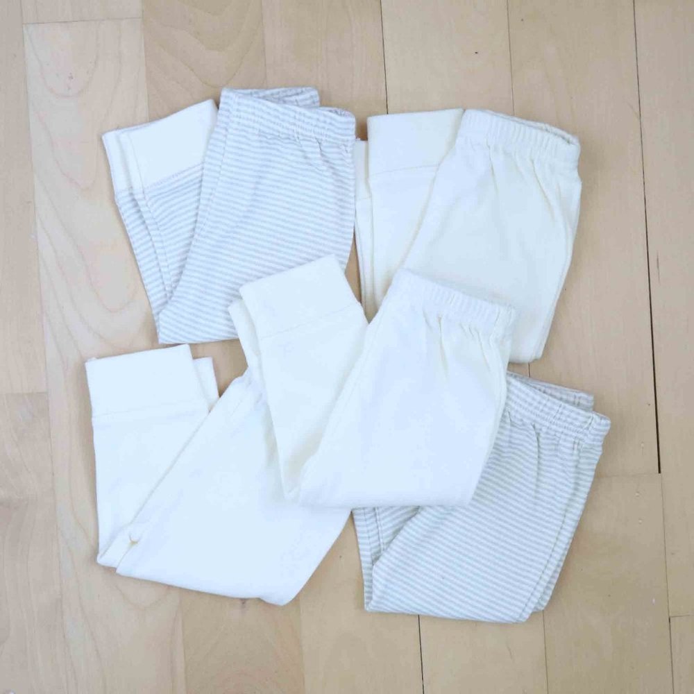 5 PK Luvable Friends Cream Gray Baby Infant Leggings Pants Boy Girl Neut…